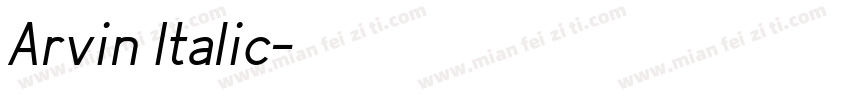 Arvin Italic字体转换